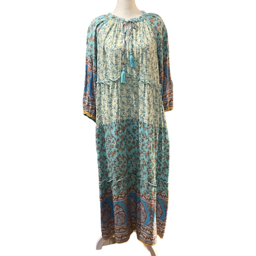 Umgee boho/pheasant floral maxi dress XL